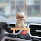 Swinging Cat Car Charm