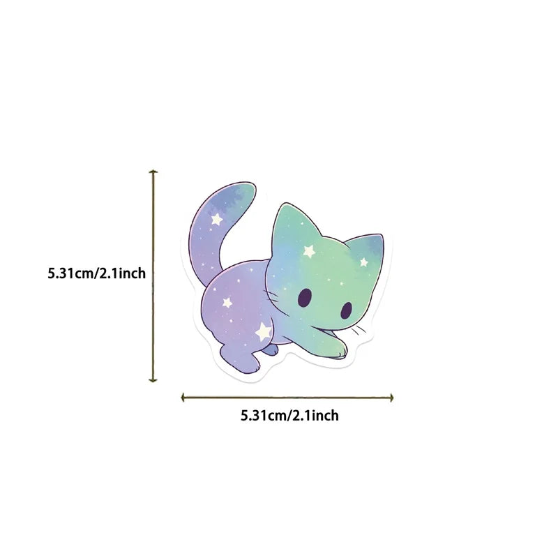 Starry Sky Cat Sticker Pack