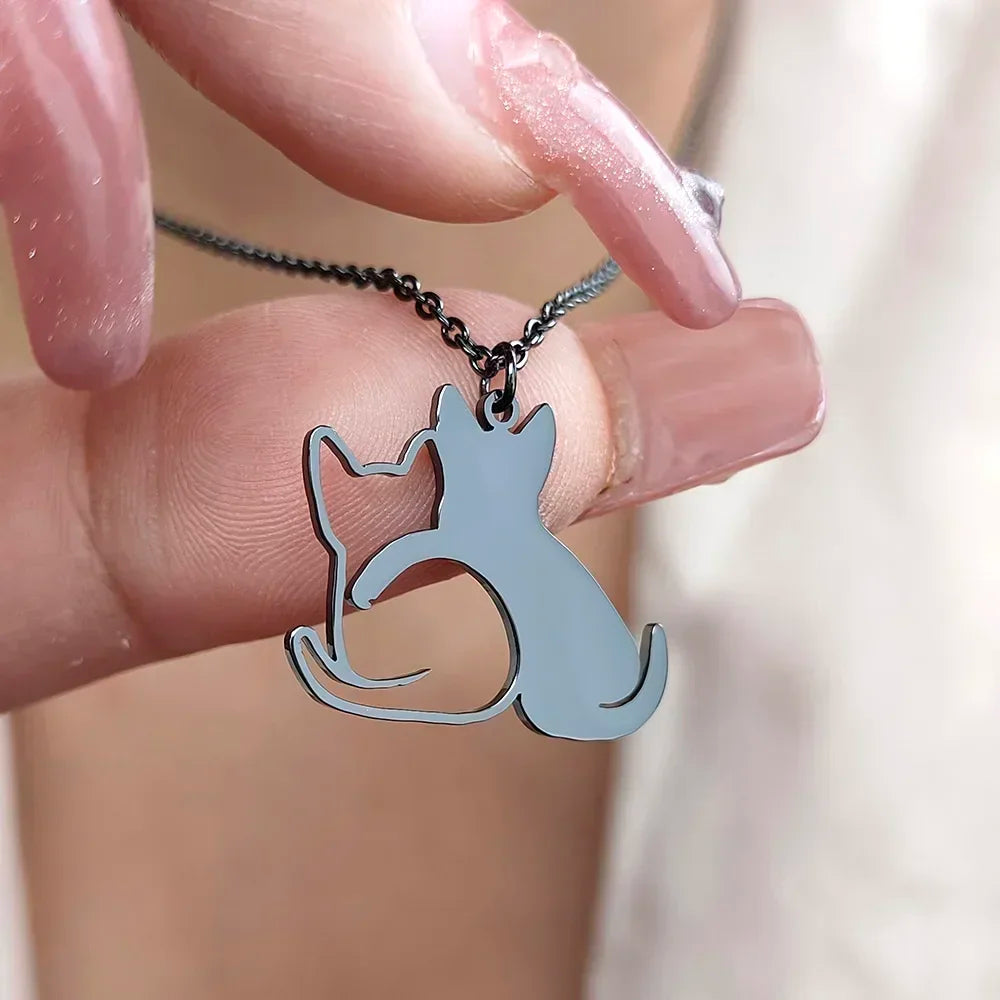 Duo Cat Necklace