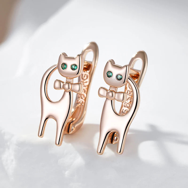 Cat Kitty Drop Earrings