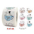 Cat Thank You Sticker Roll