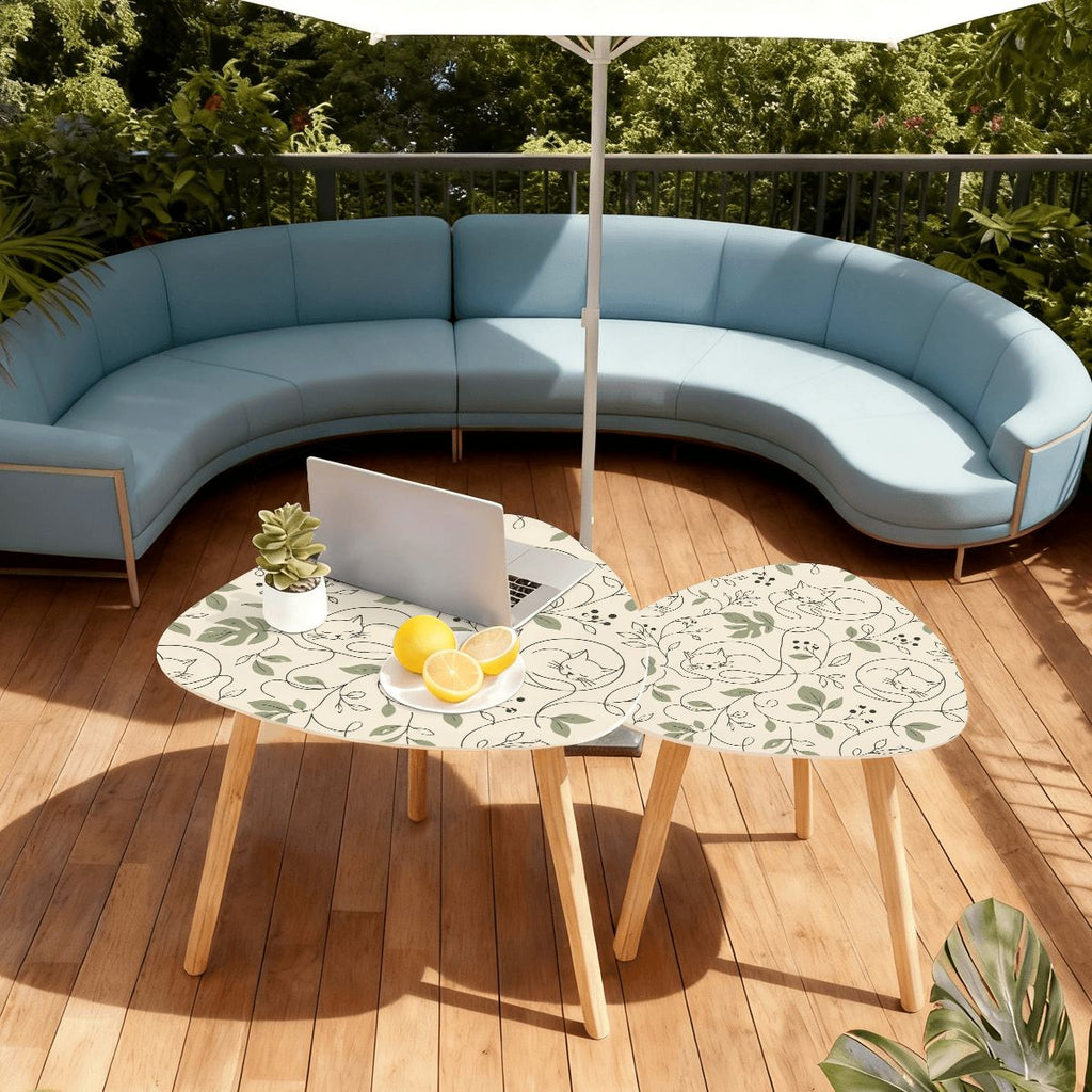 The Kyoto Minimalist Nesting Coffee Tables (Botanical Mew Edition)