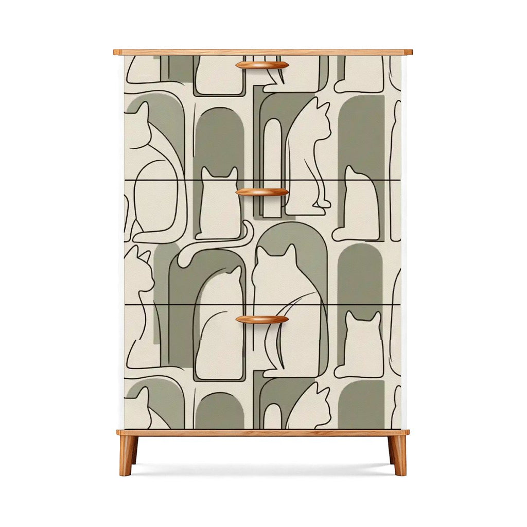 The Maeve 3-Door Entryway Console & Pet Organizer (Abstract Mew Edition)