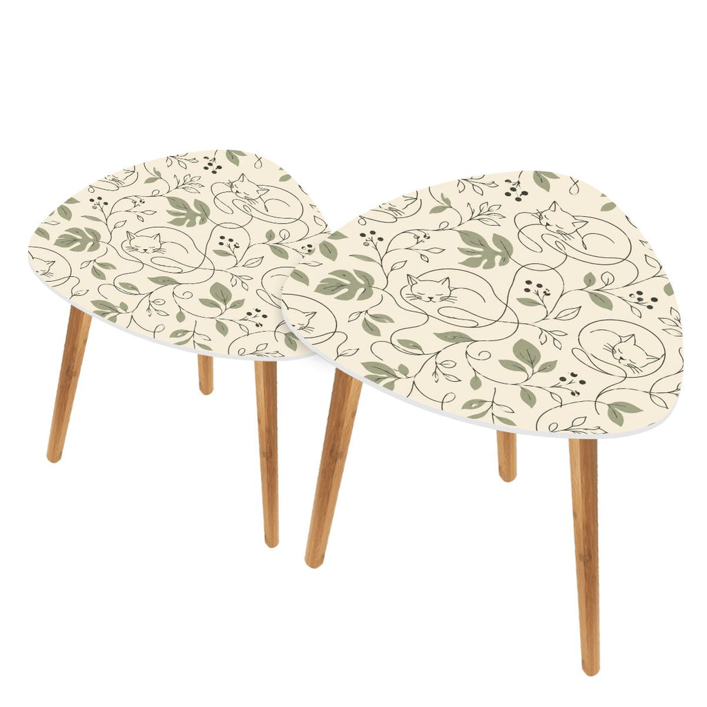 The Kyoto Minimalist Nesting Coffee Tables (Botanical Mew Edition)