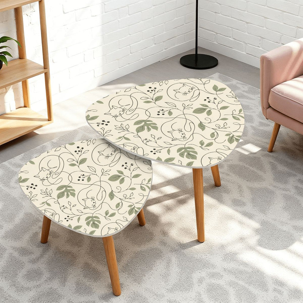 The Kyoto Minimalist Nesting Coffee Tables (Botanical Mew Edition)