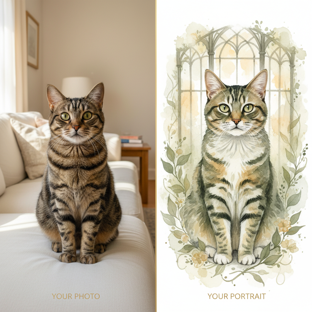 The Conservatory — Custom Cat Portrait