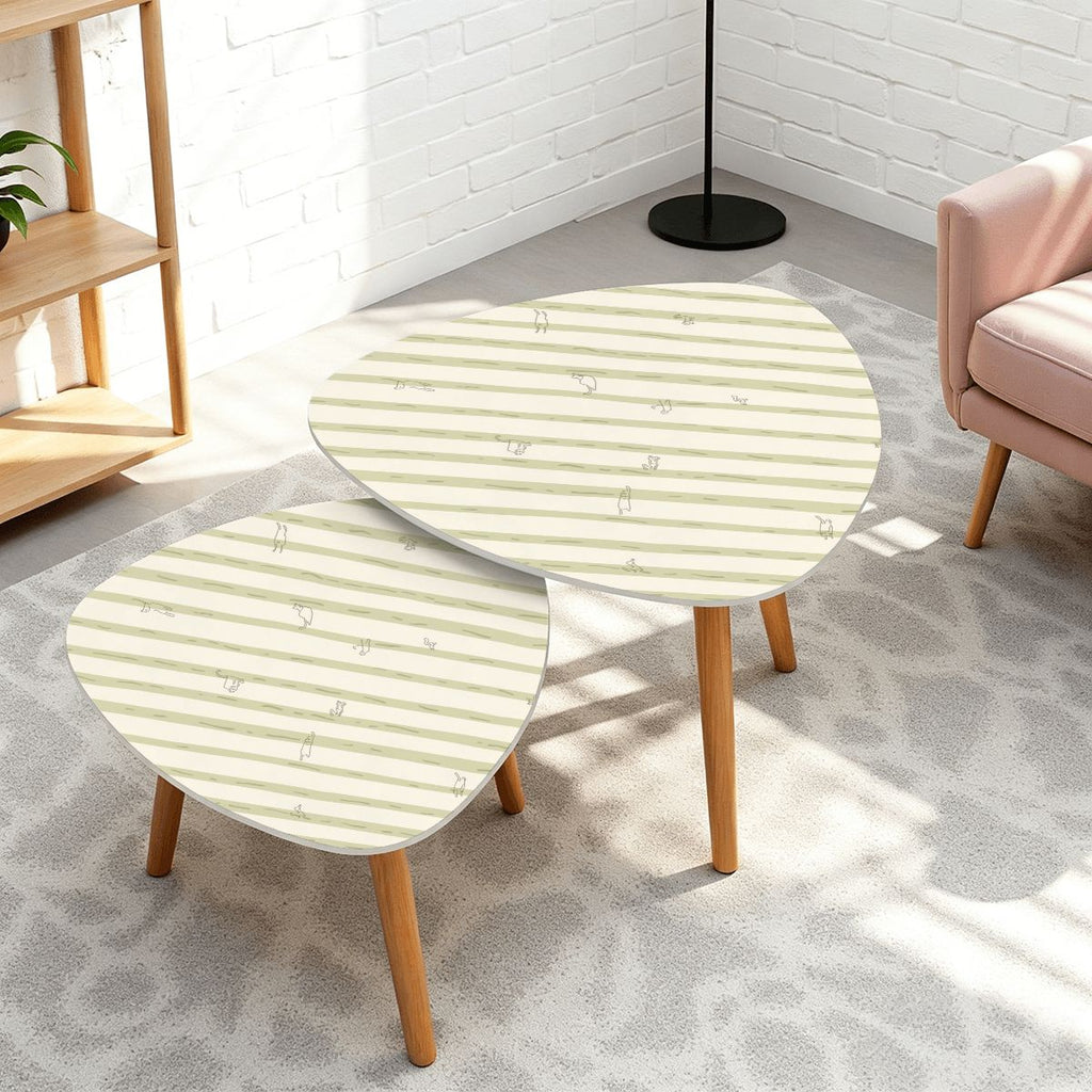 The Kyoto Minimalist Nesting Coffee Tables (Linear Mew Edition)