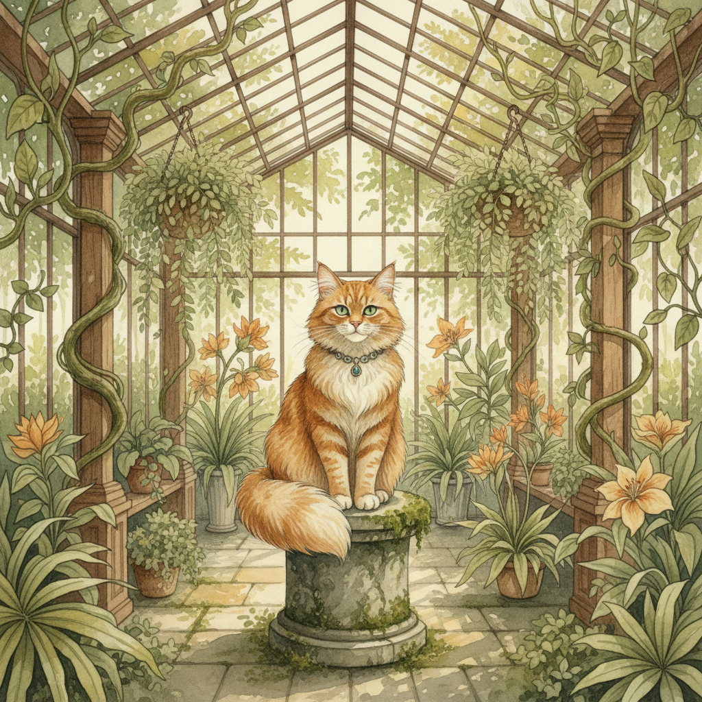 The Conservatory — Custom Cat Portrait