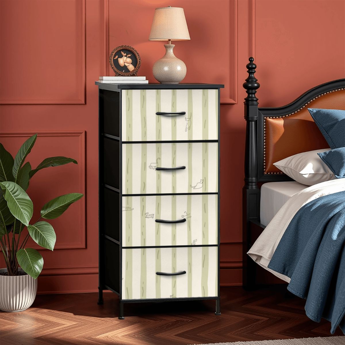 The Maeve 4-Drawer Slim Chest & Dresser (Linear Mew Edition)