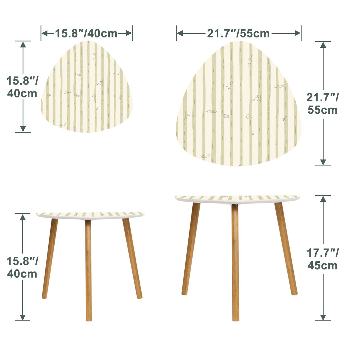 The Kyoto Minimalist Nesting Coffee Tables (Linear Mew Edition)