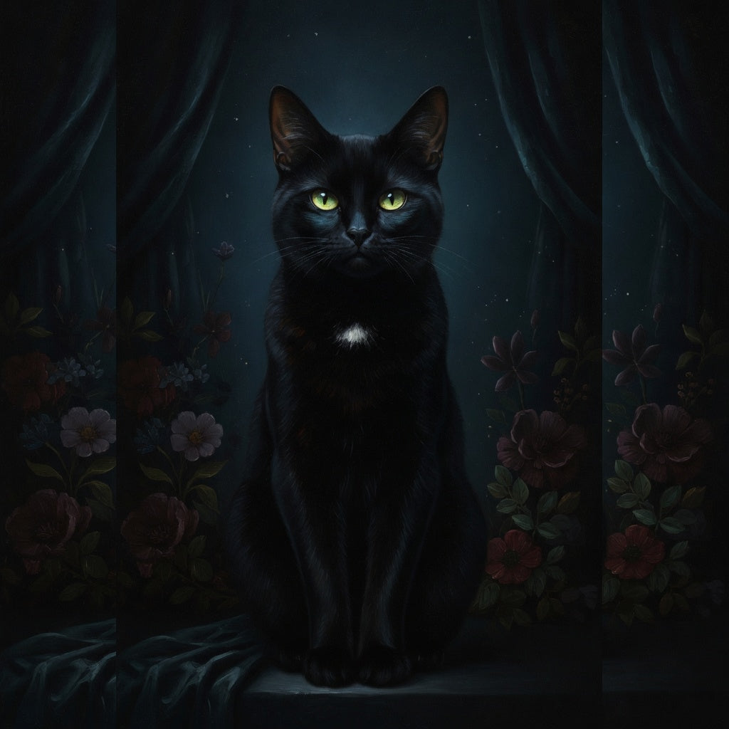 Velvet Night — Custom Cat Portrait